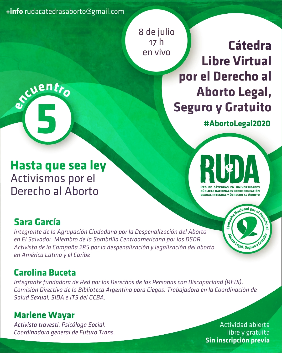 Cátedra Libre Virtual clase 5: Hasta Que Sea Ley – activismos por el derecho al aborto